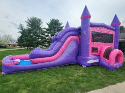 20240409 174933 1712700005 Pink/Purple Castle Combo Dual Lane Slides Wet/Dry